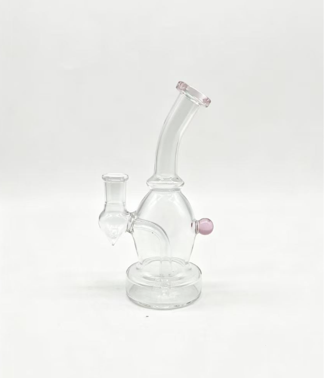 Transparent glass, powdered beads and mouth, moderate size for easy carrying, smooth and comfortable smoking.