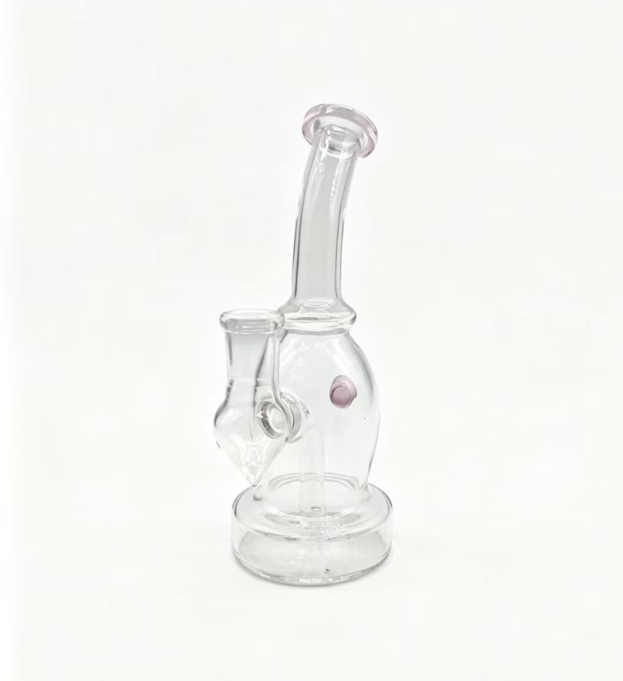 Transparent glass, powdered beads and mouth, moderate size for easy carrying, smooth and comfortable smoking. thumbnail 2