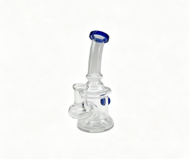 Transparent glass blue, compact and convenient to carry, smooth and comfortable smoking. thumbnail 2