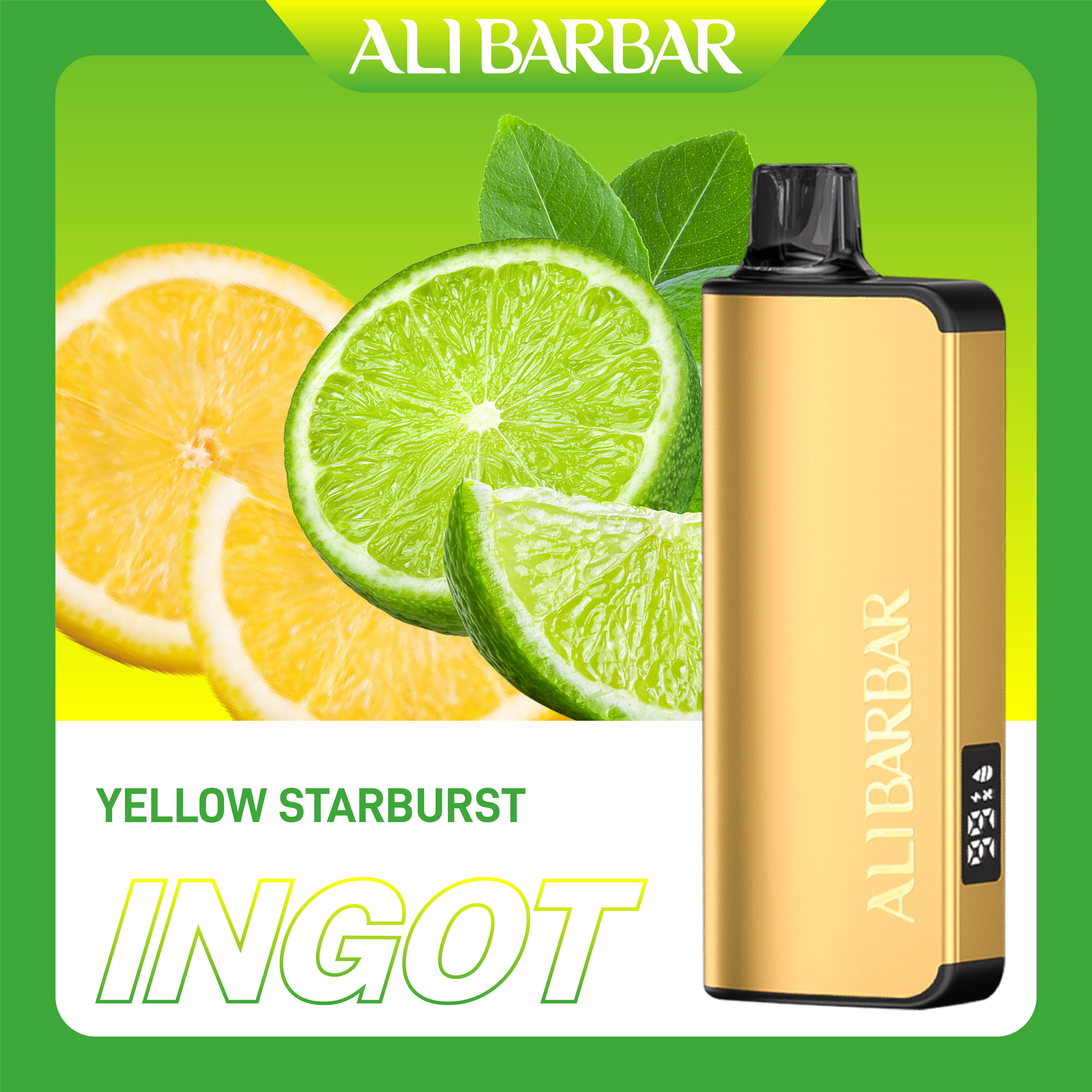 Alibarbar Ingot Yellow Starburst - Local Cig Supply Catalog
