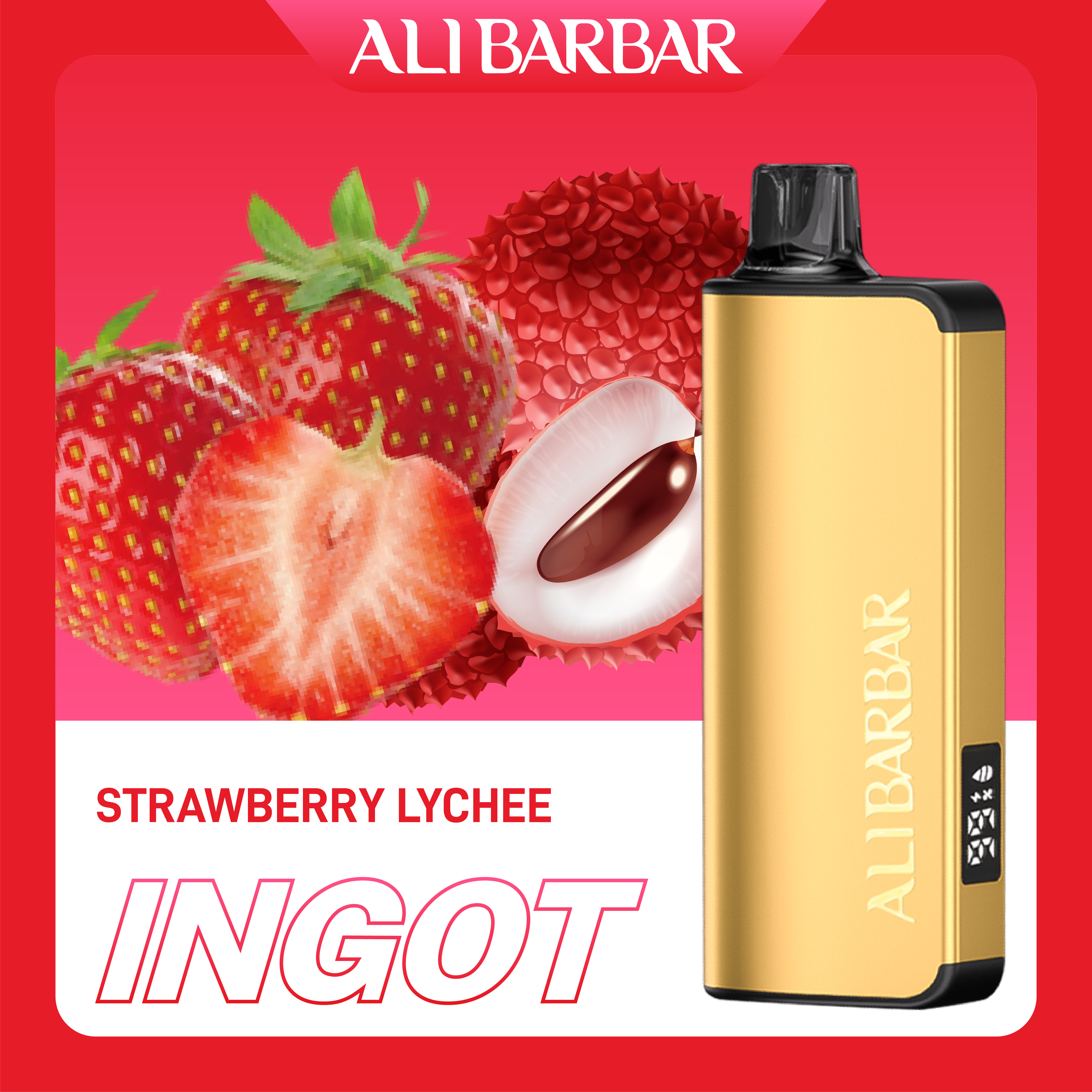 Alibarbar Ingot Strawberry Lychee - Local Cig Supply Catalog