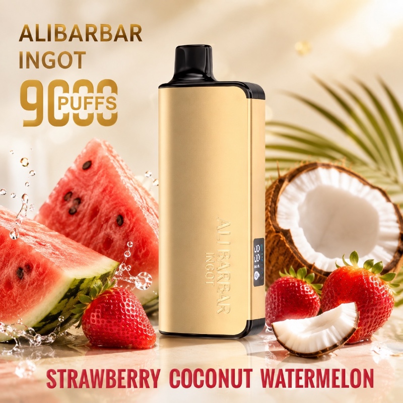 Alibarbar 9000 Puff Ingot Strawberry Coconut Watermelon