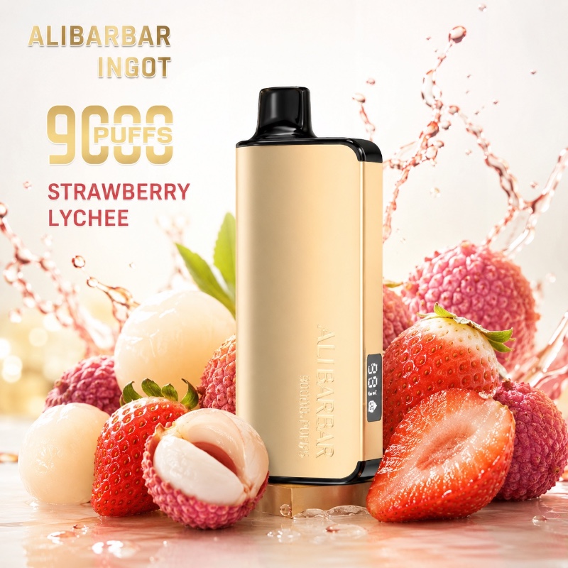 Alibarbar 9000 Puff Ingot Strawberry Lychee