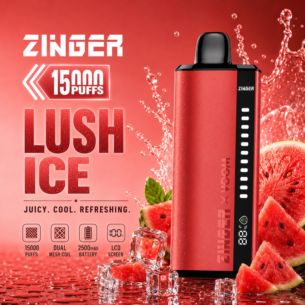 Zinger x Voom 15000 Puff - Lush Ice