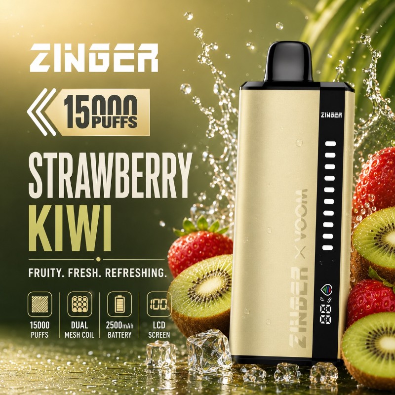Zinger x Voom 15000 Puff - Strawberry Kiwi
