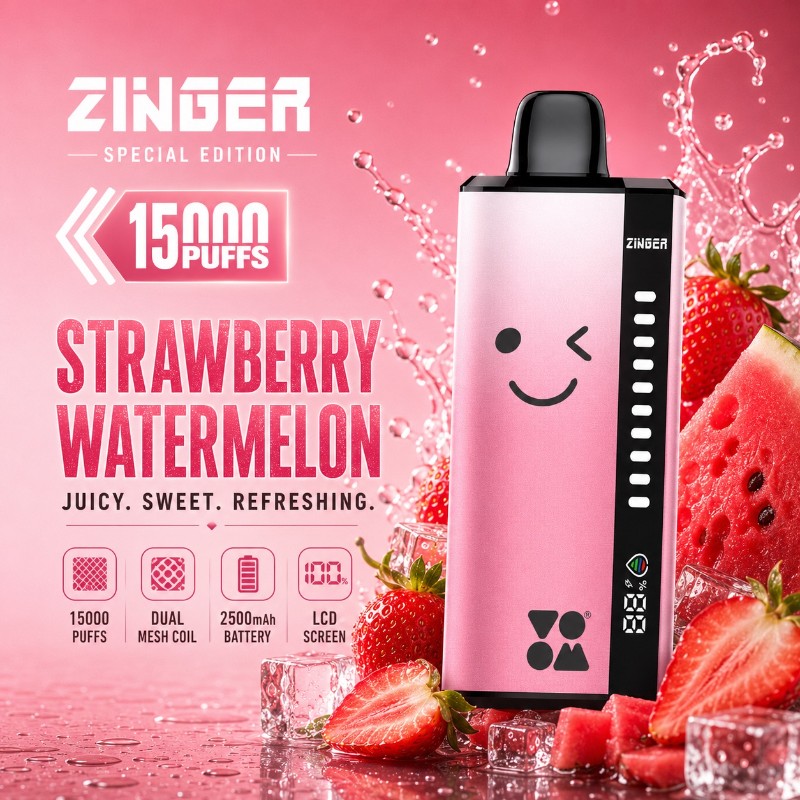Zinger x Voom 15000 Puff - Strawberry Watermelon