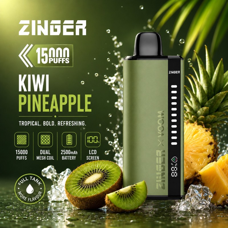 Zinger x Voom 15000 Puff - Kiwi Pineapple