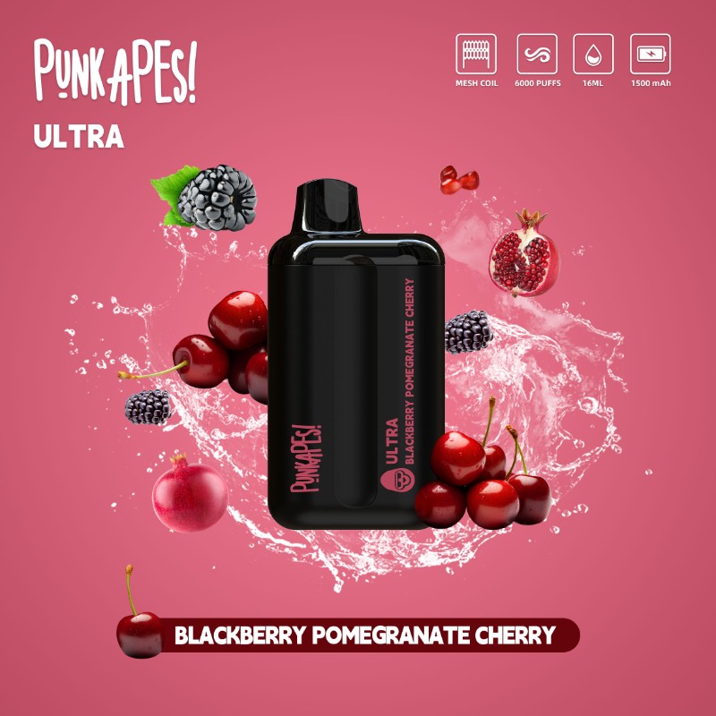 Punkapes Ultra 6K Blackberry Pomegranate Cherry - VapeStore AU Catalog