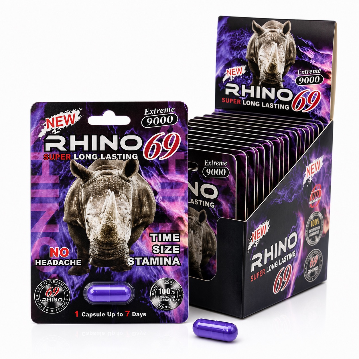 Rhino 69 Extreme 9000 Capsules - 1 Capsule