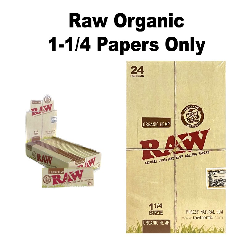 Raw Organic 1 1/4 Size Paper Only x 24 Booklets thumbnail 2
