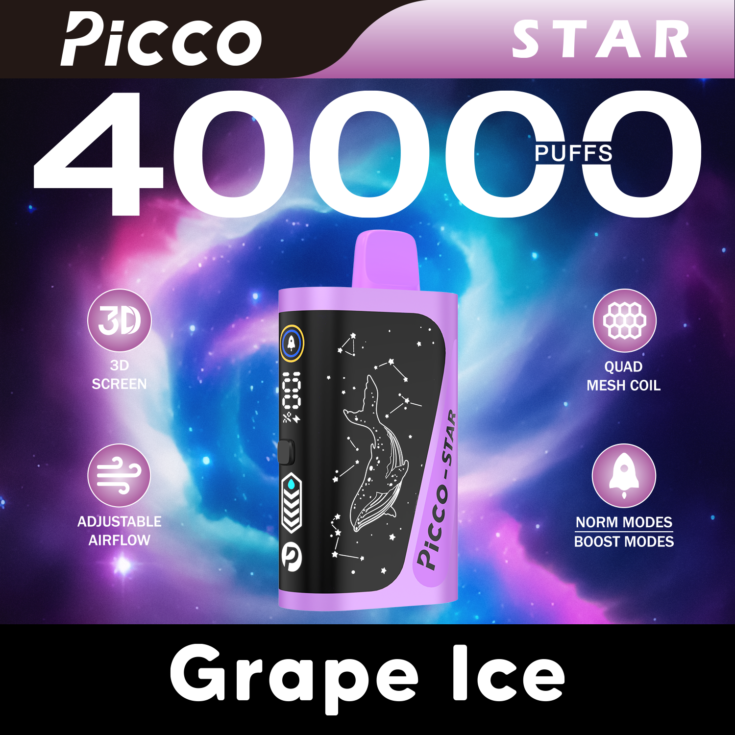 Picco Star Grape Ice - VapeStore AU Catalog