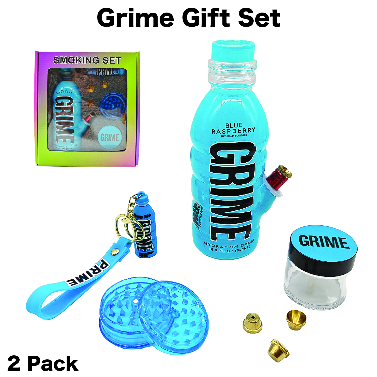 Grime Bong Set - Blue (PBSet-H)
