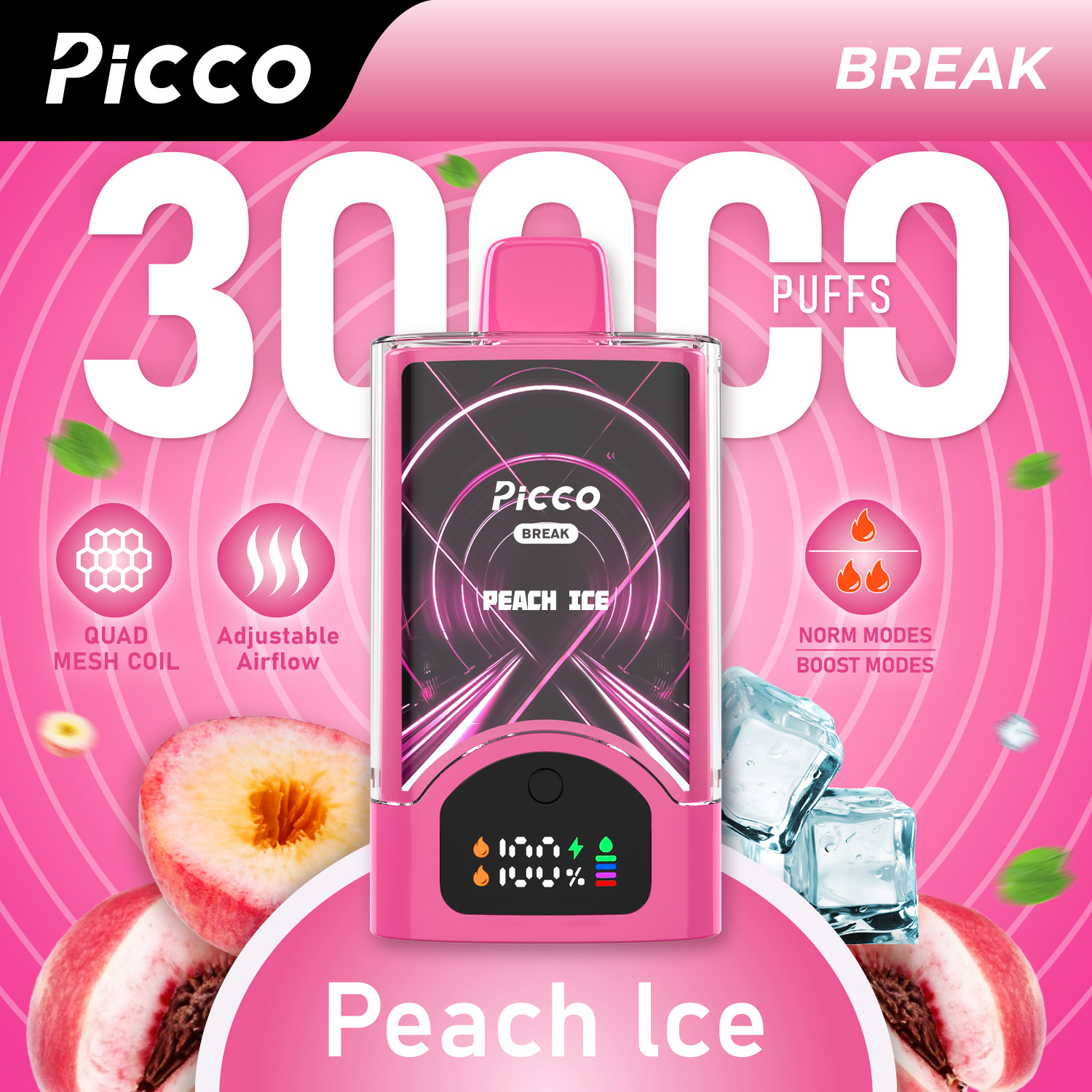 Picco Break Peach - VapeStore AU Catalog