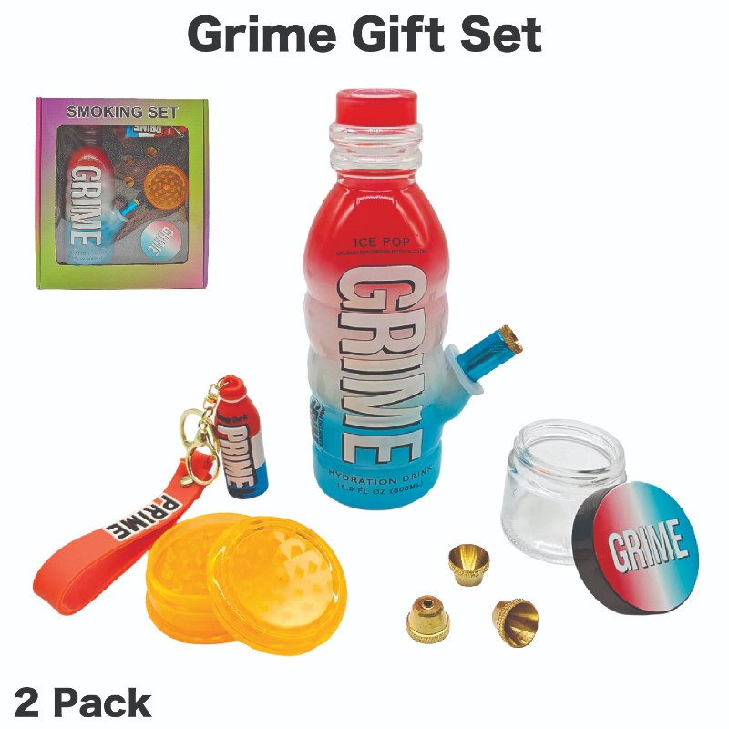 Grime Bong Set - Multi Colour (PBSet-B)