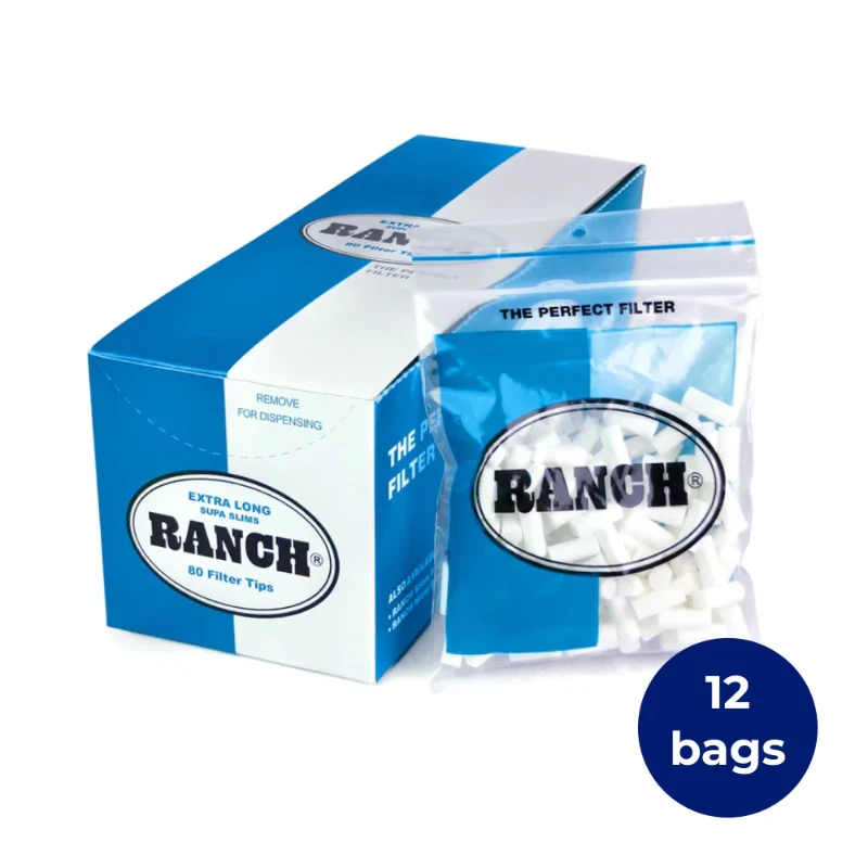Ranch Extra Long Supa Slim Filters x 12 Bags