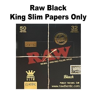 Raw Black King Size Paper Only x 50 Booklets thumbnail 2