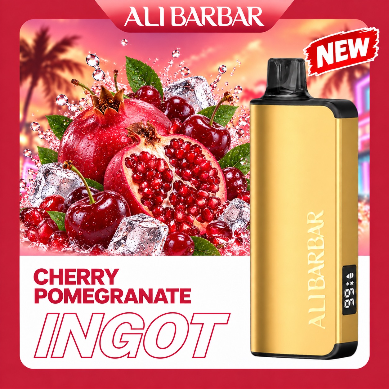 Cherry Pomegranate Alibarbar Ingot 9K - VapeStore AU