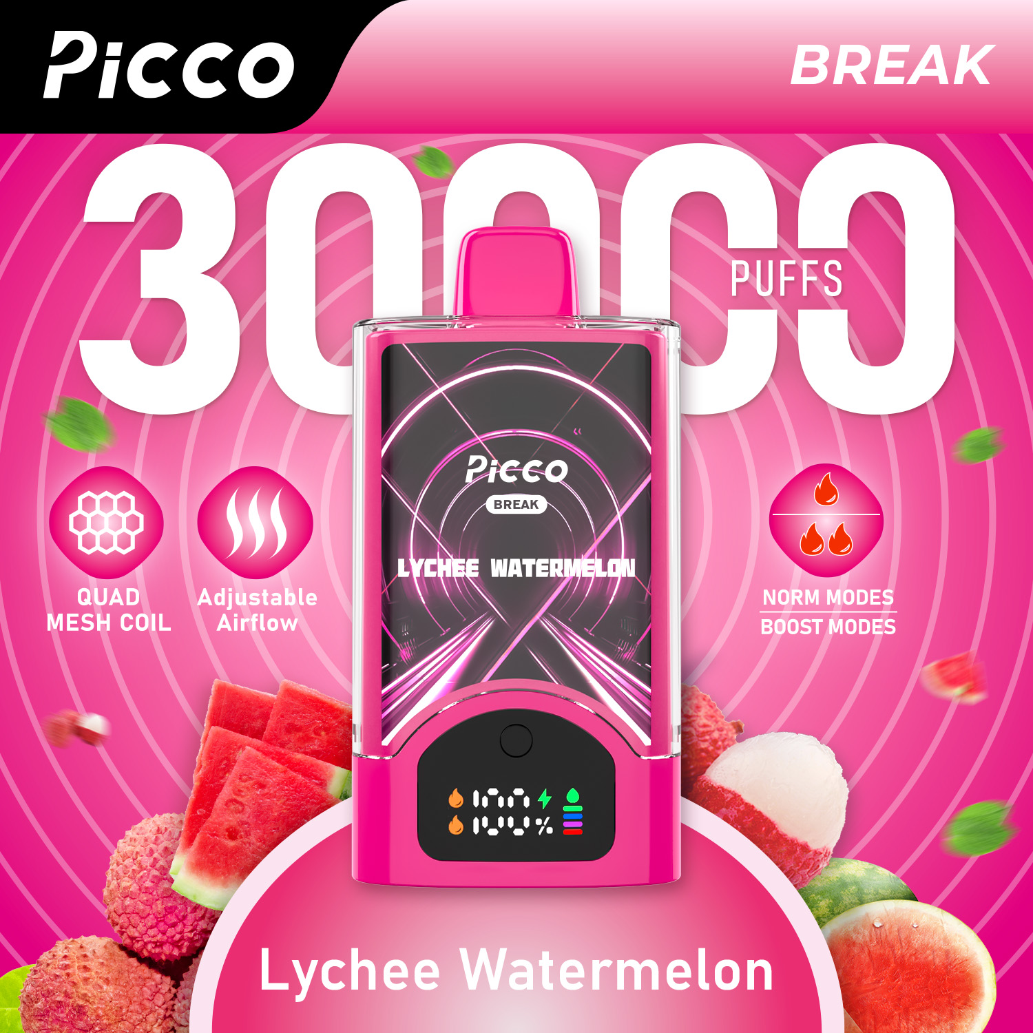 Picco Break Lychee Watermelon - VapeStore AU Catalog