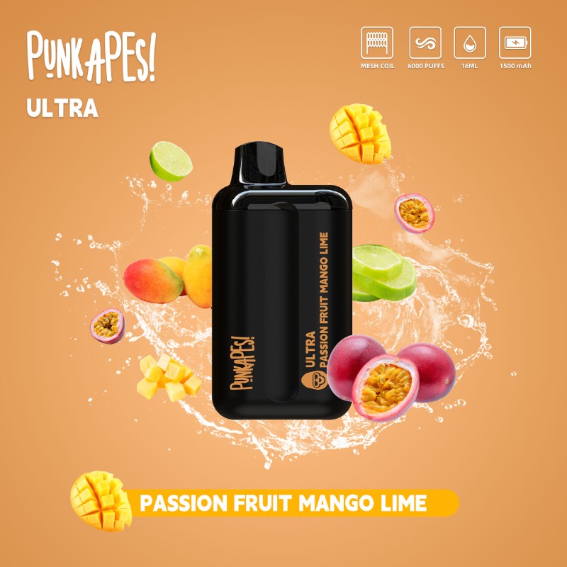 Punkapes Ultra 6K Passion Fruit Mango Lime - VapeStore AU Catalog