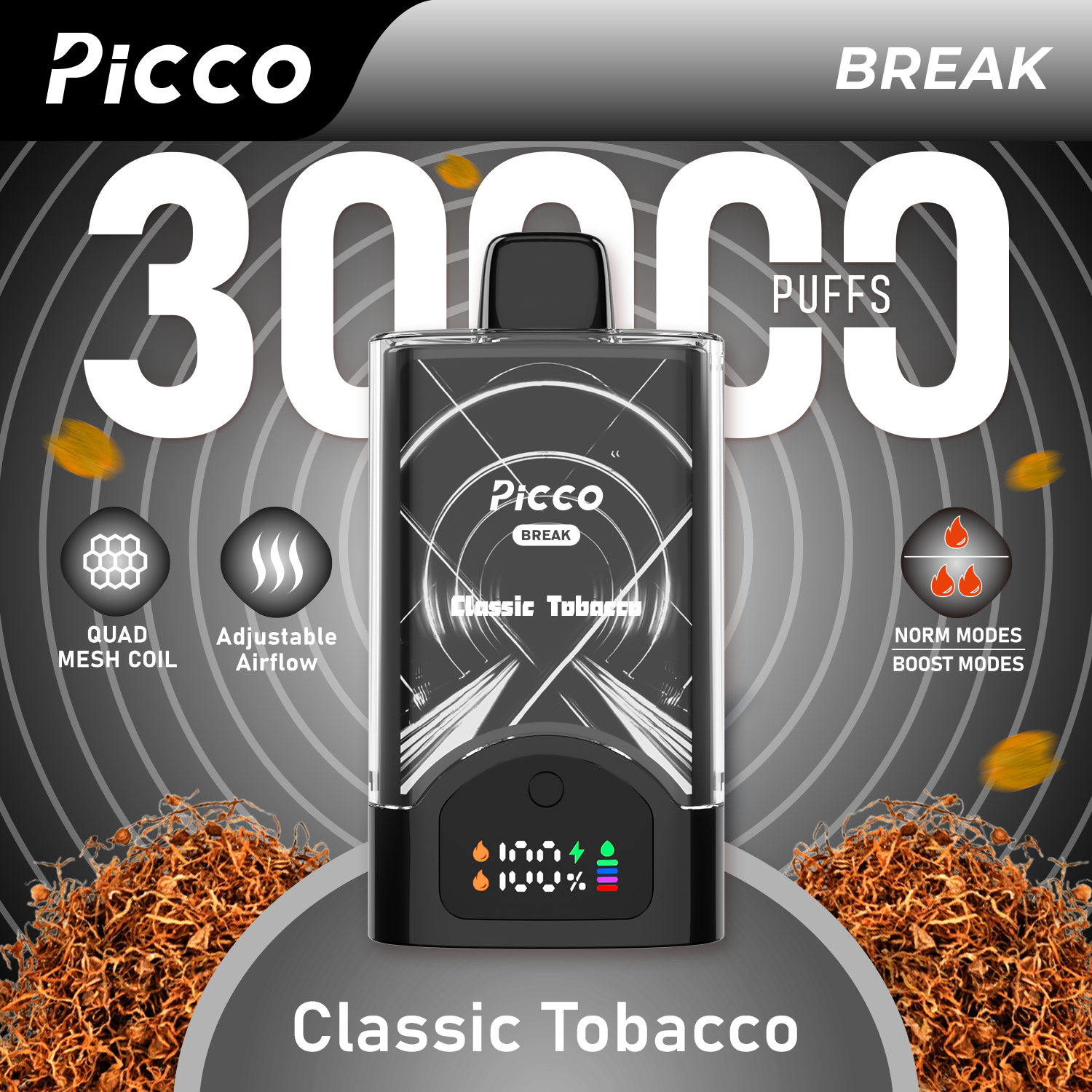 Picco Break Classic Tobacco - VapeStore AU Catalog