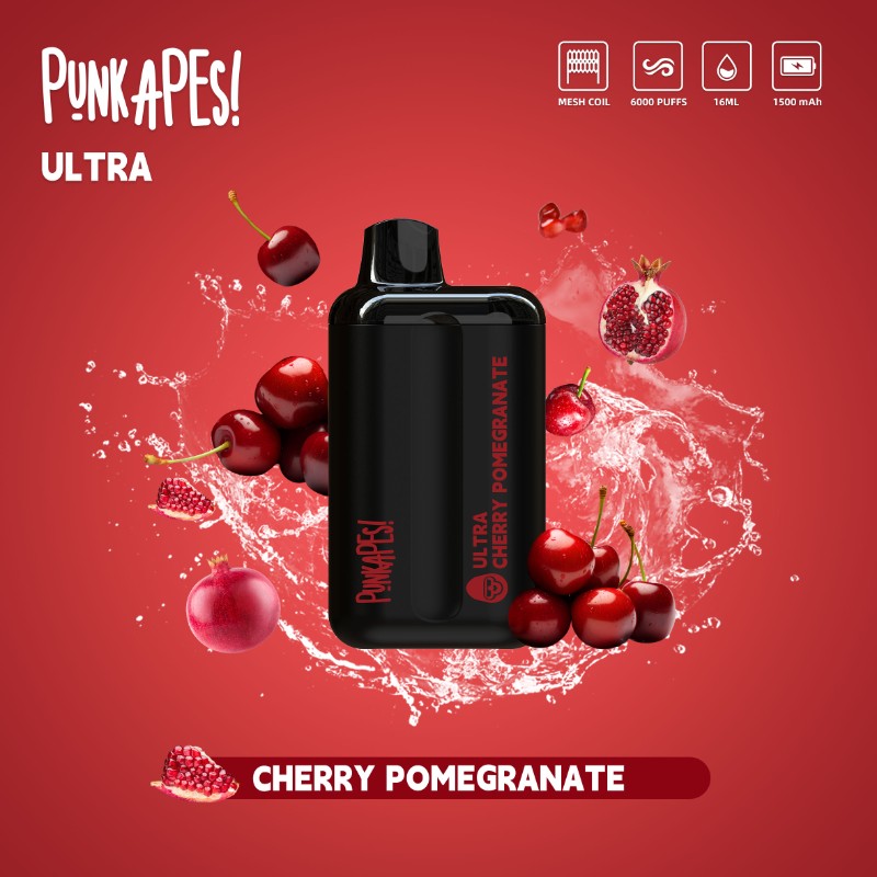 Punkapes Ultra 6K Cherry Pomegranate - VapeStore AU Catalog