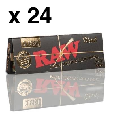 Raw Black 1 1/4 Size Paper Only x 24 Booklets