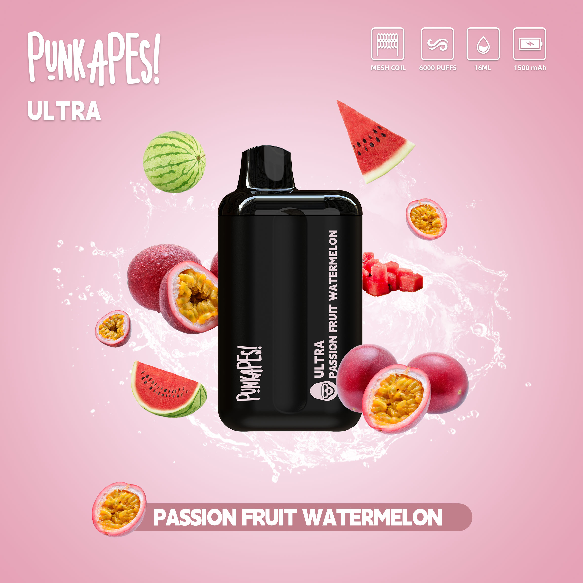 Punkapes Ultra 6K Passion Fruit Watermelon - VapeStore AU Catalog