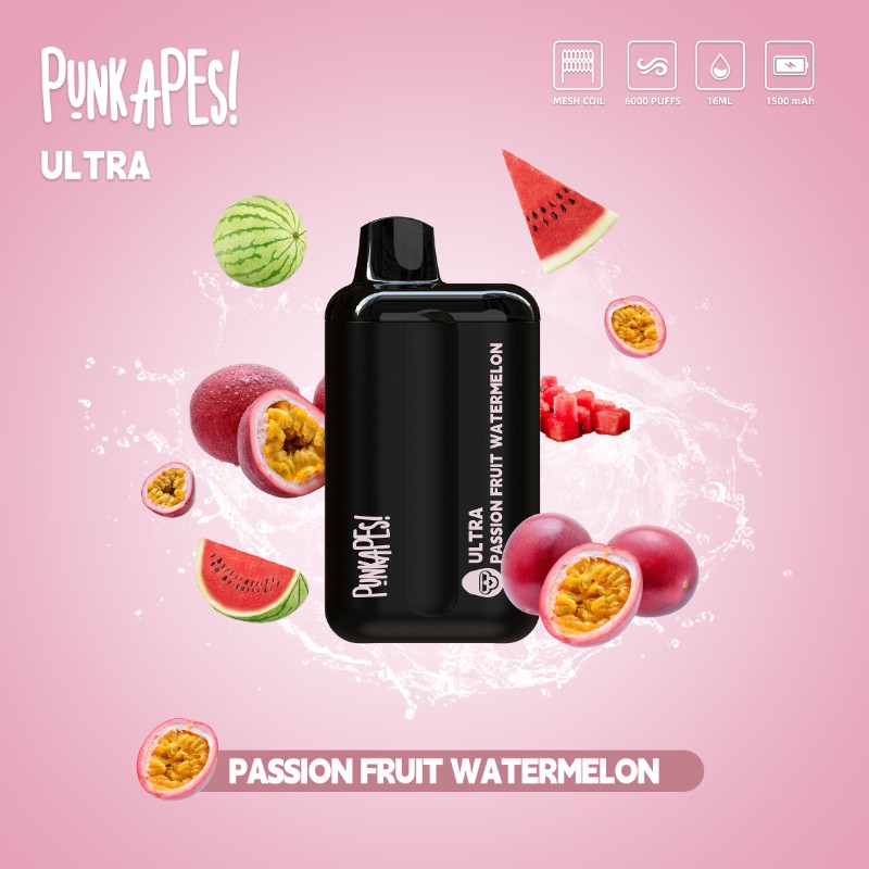 Punkapes Ultra 6K Passion Fruit Watermelon - VapeStore AU Catalog