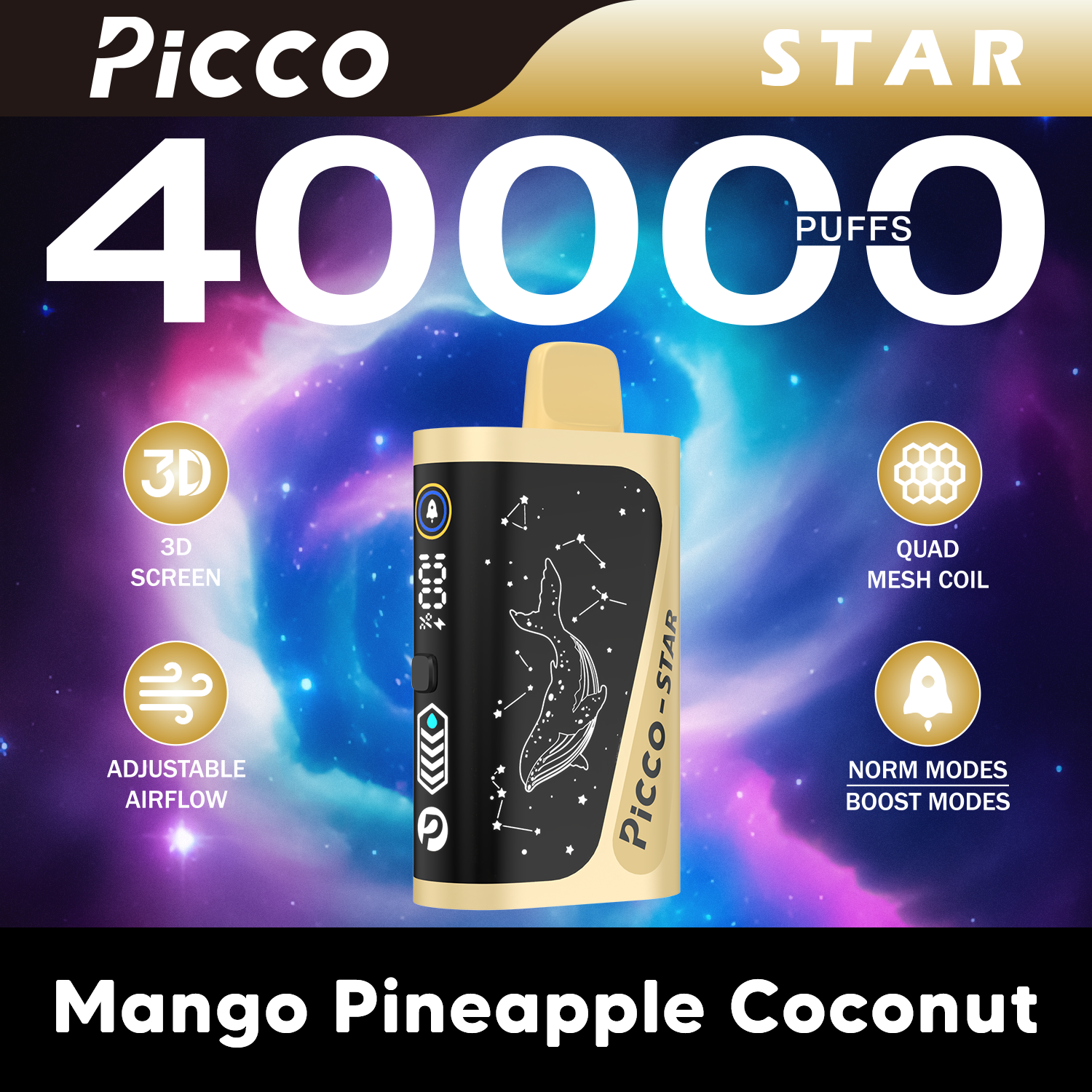 Picco Star Mango Pineapple Coconut - VapeStore AU Catalog