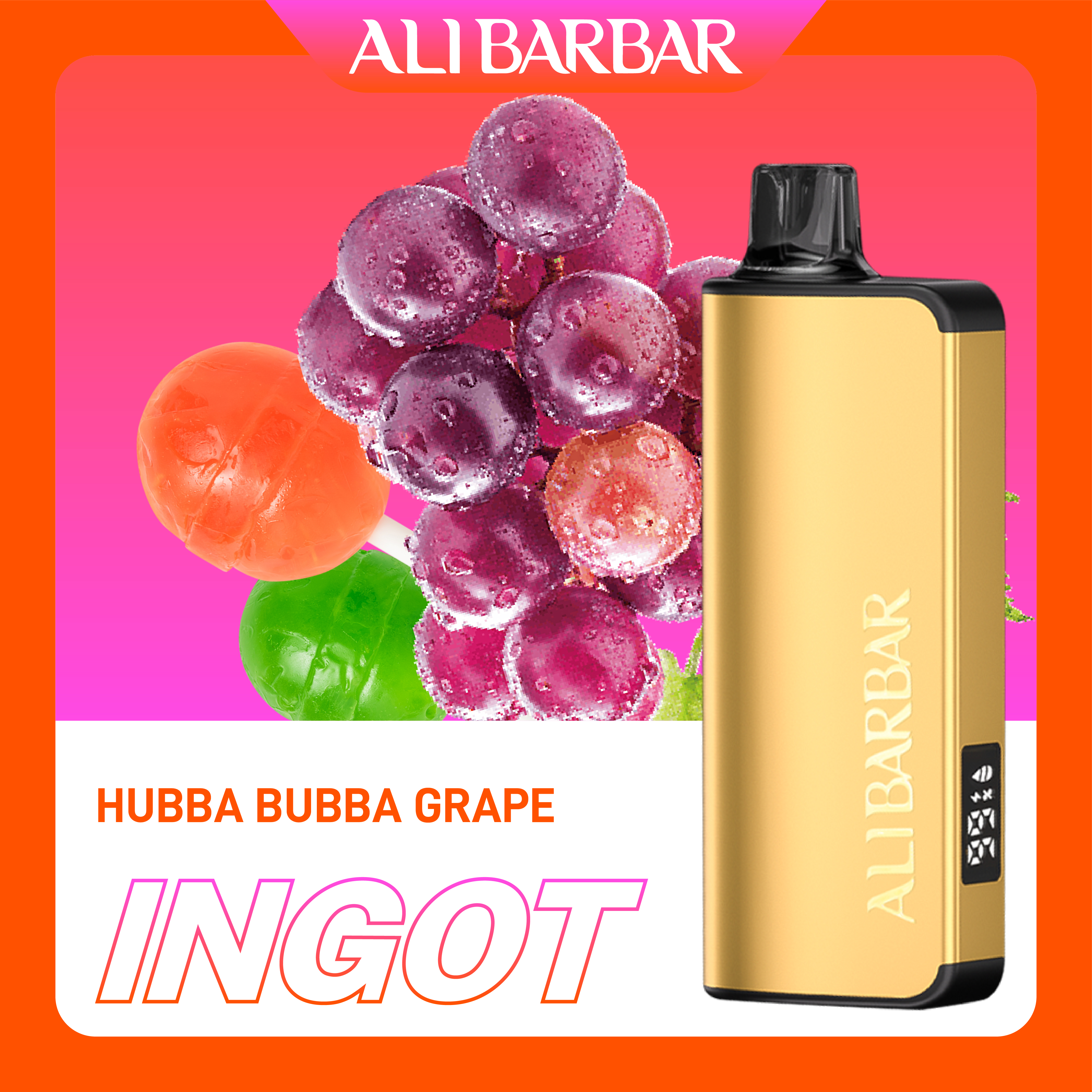 Alibarbar Ingot Hubba Bubba Grape - VapeStore AU Catalog