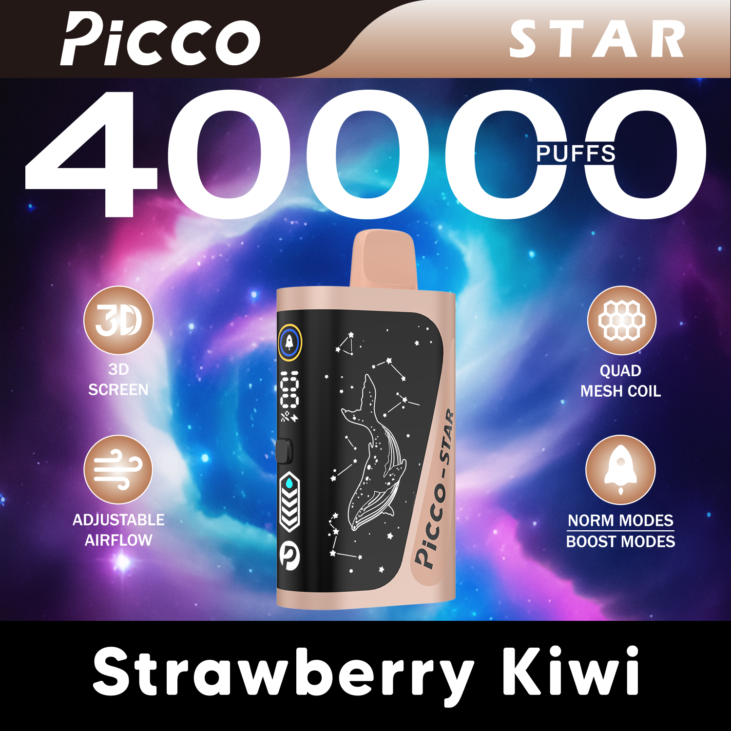 Picco Star Strawberry Kiwi - VapeStore AU Catalog