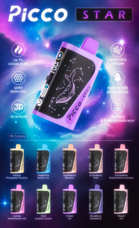 Picco Star Strawberry Kiwi - VapeStore AU Catalog thumbnail 2