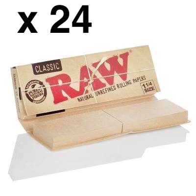 Raw Classic 1 1/4 Size Paper + Tips x 24 Booklets