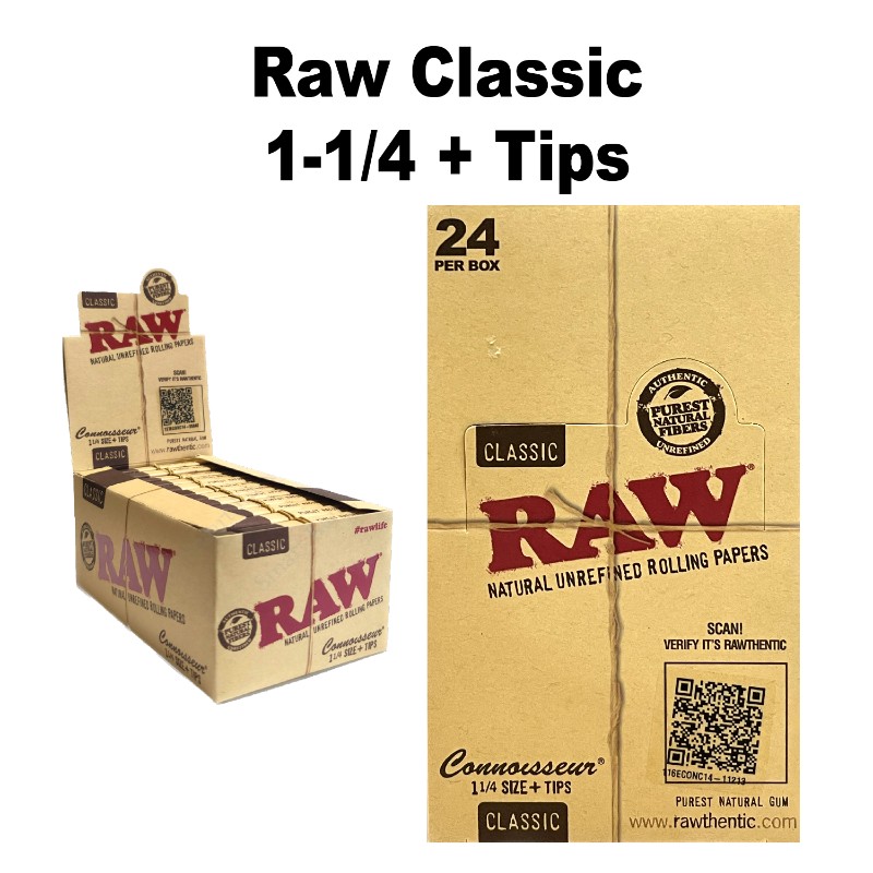 Raw Classic 1 1/4 Size Paper + Tips x 24 Booklets thumbnail 2