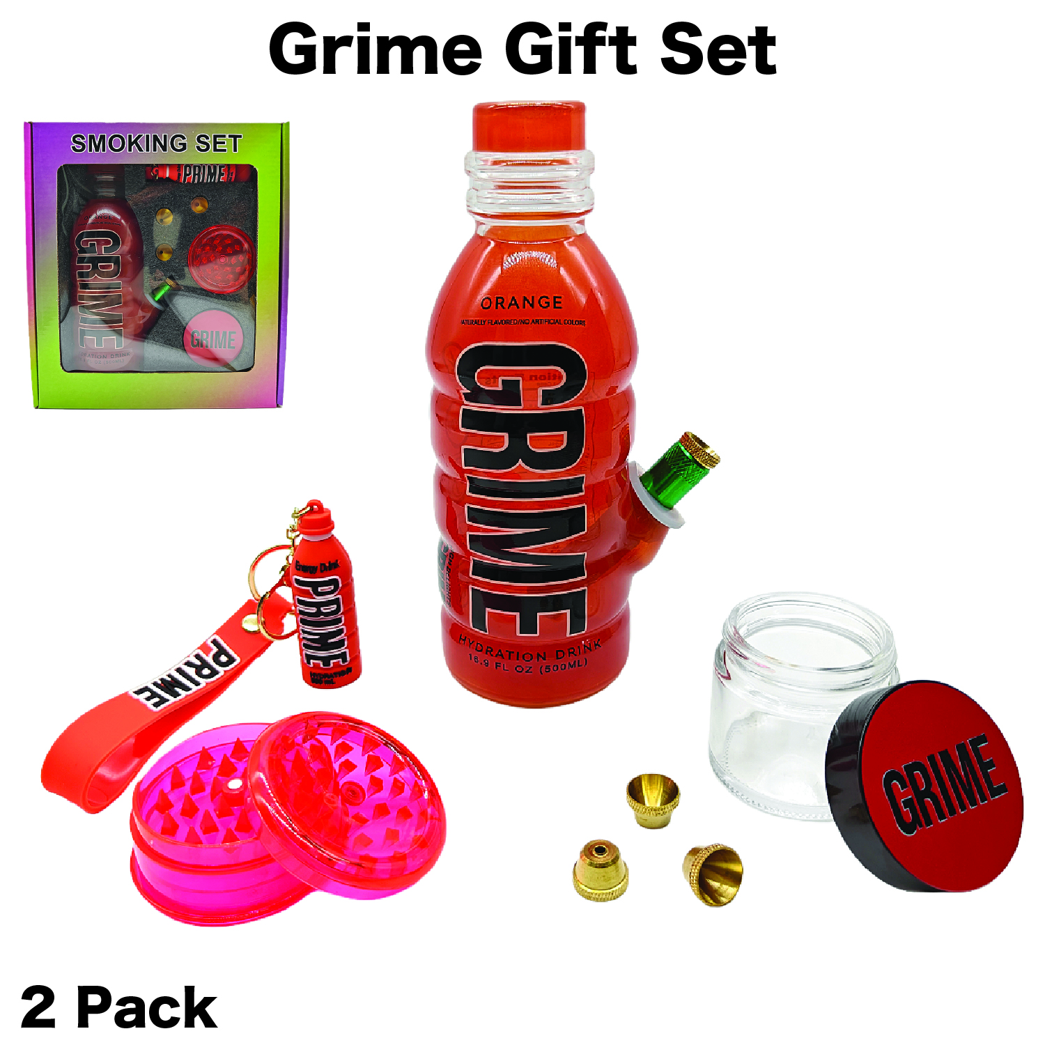 Grime Bong Set - Orange (PBSet-F)